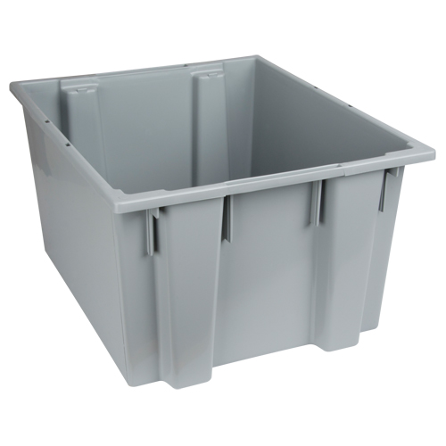 Contenants Stack & Nest, 13" x 23,5" x 19,5", Gris Absolute Business Supply