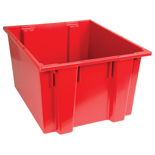 Stack & Nest Totes, 13" x 23.5" x 19.5", Red Absolute Business Supply