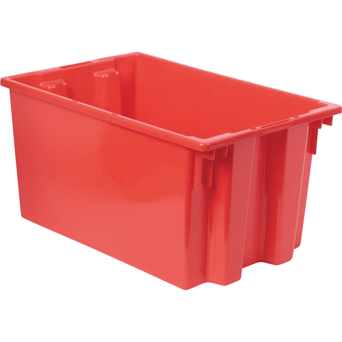 Contenants Stack & Nest, 12" x 23,5" x 15,5", Rouge Absolute Business Supply