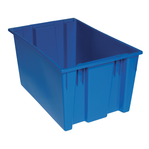 Contenants Stack & Nest, 15" x 29,5" x 19,5", Bleu Absolute Business Supply