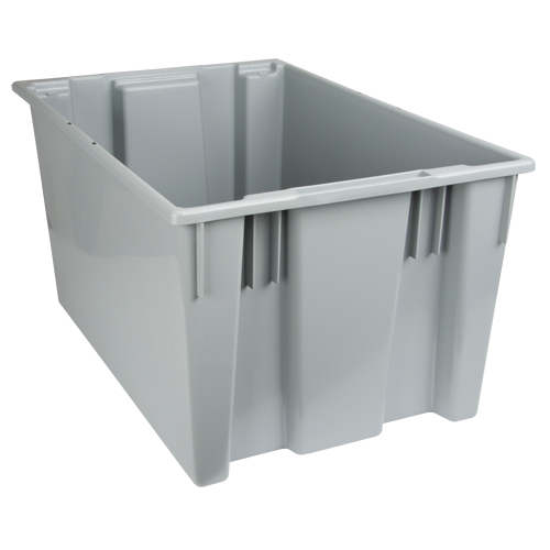 Stack & Nest Totes, 15" x 29.5" x 19.5", Grey Absolute Business Supply