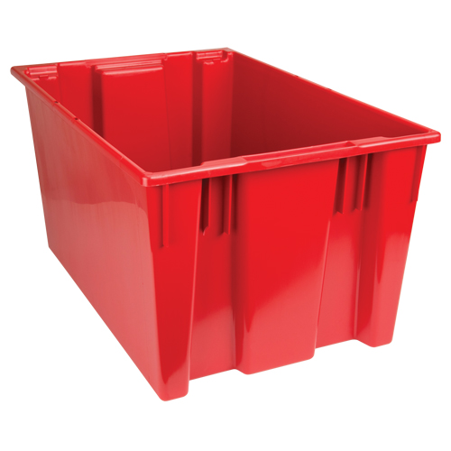 Stack & Nest Totes, 15" x 29.5" x 19.5", Red Absolute Business Supply