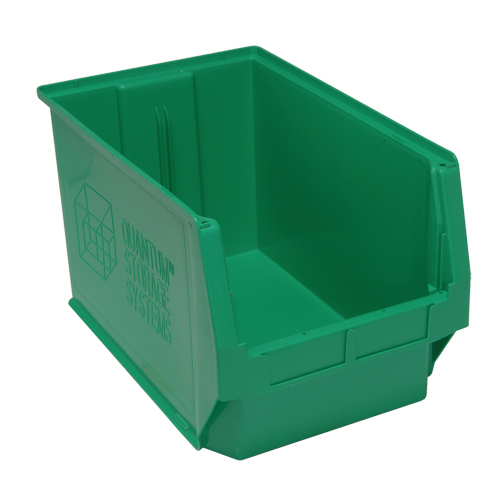 Giant Stacking Containers, 12.375" W x 19.75" D x 11.875" H, Green Absolute Business Supply