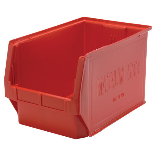 Giant Stacking Containers, 12.375" W x 19.75" D x 11.875" H, Red Absolute Business Supply