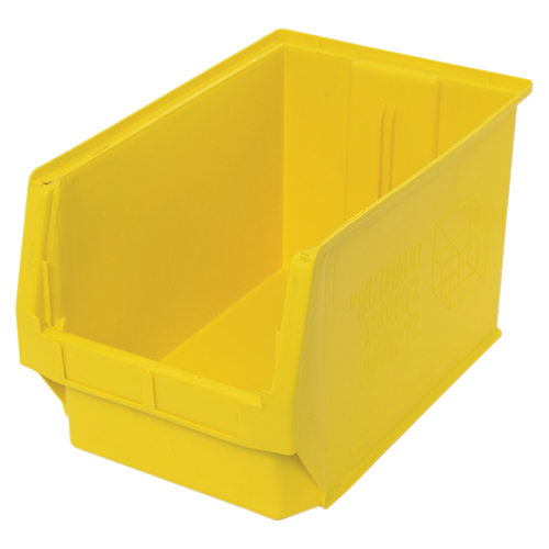 Giant Stacking Containers, 12.375" W x 19.75" D x 11.875" H, Yellow Absolute Business Supply