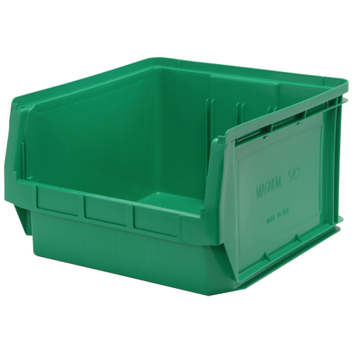 Contenants g&eacute;ants empilables, 18,375" la x 19,75" p x 11,875" h, Vert Absolute Business Supply