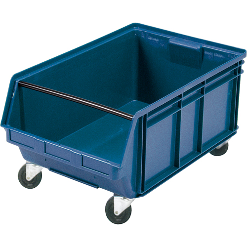 Bac g&eacute;ant empilable et mobile, 11-7/8" ha x 18-3/8" la x 29" p, Capacit&eacute; de 150 lb, Bleu Absolute Business Supply