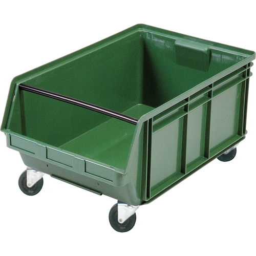 Bac g&eacute;ant empilable et mobile, 11-7/8" ha x 18-3/8" la x 29" p, Capacit&eacute; de 150 lb, Vert Absolute Business Supply