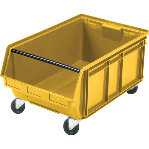 Bac g&eacute;ant empilable et mobile, 11-7/8" ha x 18-3/8" la x 29" p, Capacit&eacute; de 150 lb, Jaune Absolute Business Supply