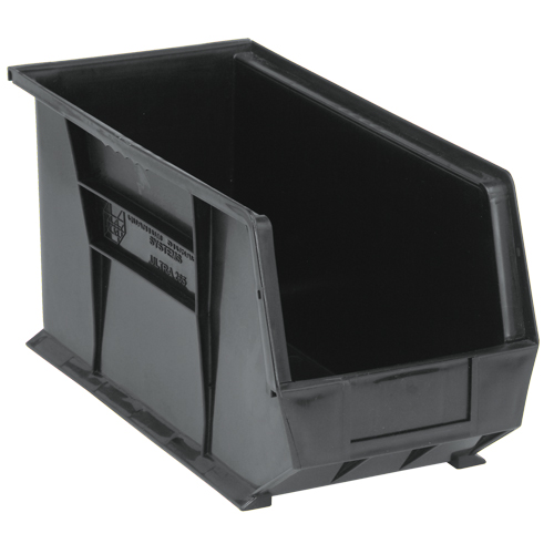 Ultra Stack & Hang Bin, 8-1/4" W x 9" H x 18" D, Black Absolute Business Supply