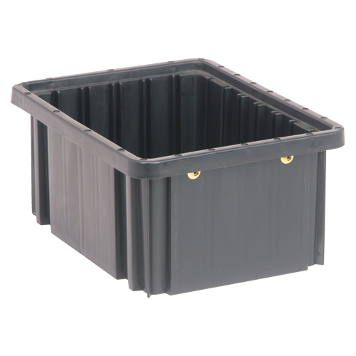 Conductive Dividable Grid Containers, Polypropylene, 8-1/4" W x 10-7/8" D x 5" H, Black Absolute Business Supply
