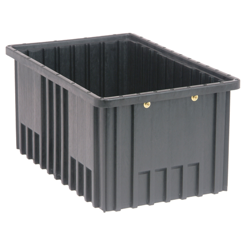 Bacs divisibles conducteurs, Polypropyl&egrave;ne, 10-7/8" la x 16-1/2" p x 8" h, Noir Absolute Business Supply