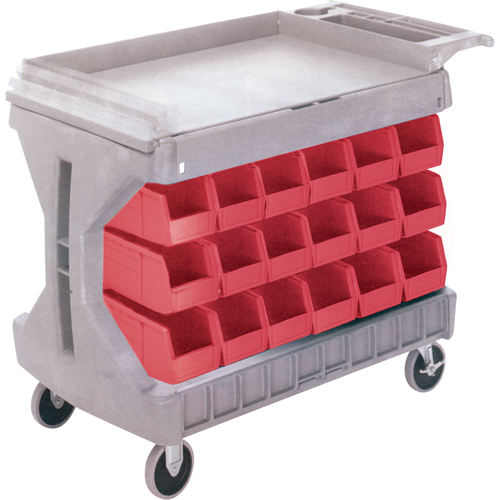 PROCART, GRAND A/36 BACS BLEU #CB099, &agrave; deux c&ocirc;t&eacute;s, 36 bacs, 45-5/18" la x 24" p x 34-3/4" h Absolute Business Supply