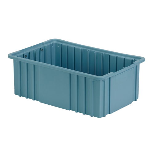 Divider Box, Polyethylene, 15.5" W x 9.9" D x 6" H, Light Blue Absolute Business Supply