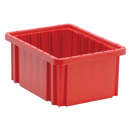 Contenants Divider Box, Plastique, 10,9" la x 8,3" p x 5" h, Rouge Absolute Business Supply