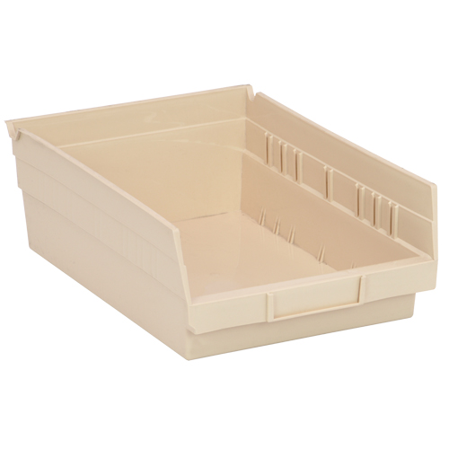 Economy Shelf Bin, 8-3/8" W x 4" H x 11-5/8" D, Ivory Absolute Business Supply