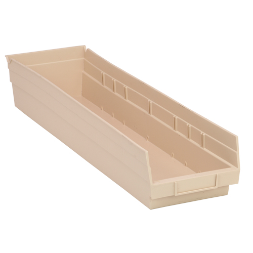 Bac pour &eacute;tag&egrave;re &eacute;conomique, 6-5/8" la, 4" h x 23-5/8" p, Ivoire Absolute Business Supply