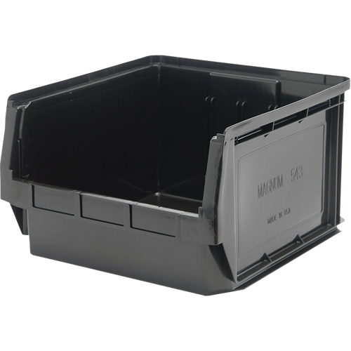Contenant empilable, 18,375" la x 18,375" p x 11,875" h, Noir Absolute Business Supply