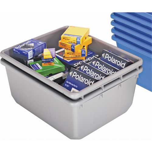 QuanTub Nesting Totes, 19" W x 24-1/2" D x 9.5" H, Grey Absolute Business Supply