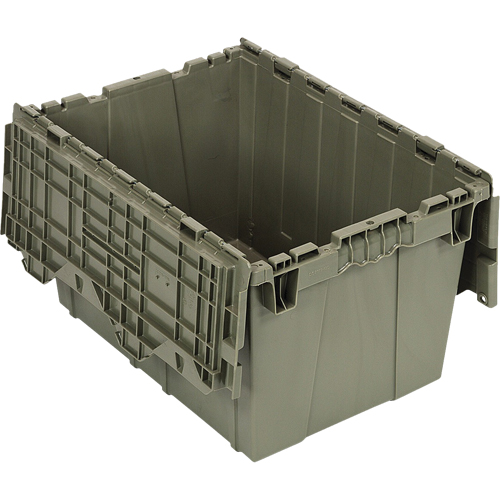 Conteneur &agrave; couvercle attach&eacute;, 12,75" x 19,25" x 15,25", Vert Absolute Business Supply
