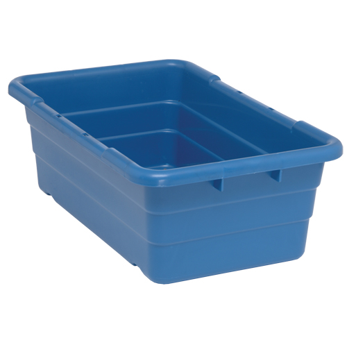 Bacs empilables en crois&eacute;, 16" la x  p x 8,5" h, Bleu Absolute Business Supply