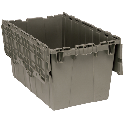 Attached-Top Distribution Container, 16-1/4" x 25-3/8" x 14-1/8", Grey Absolute Business Supply