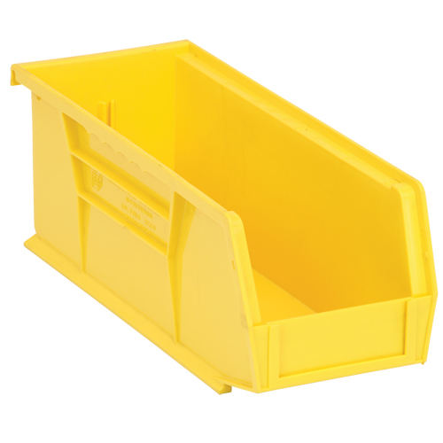 Ultra Stack & Hang Bin, 4-1/8" W x 4" H x 10-7/8" D, Yellow Absolute Business Supply