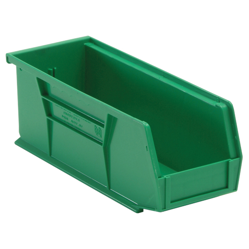 Bacs ultra empilable & suspendable, 4-1/8" la, 4" h x 10-7/8" p, Vert Absolute Business Supply
