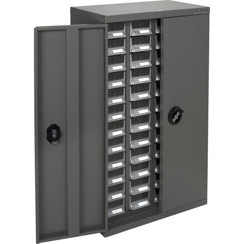 KPC-400 Parts Cabinet, Galvanized Steel, 48 Drawers, 22-3/5" x 10-4/5" x 36-9/10", Grey Absolute Business Supply