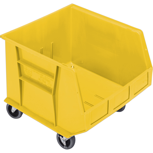 Bac mobile, 14" ha x 16-1/2" la x 18" p, Capacit&eacute; de 75 lb, Jaune Absolute Business Supply