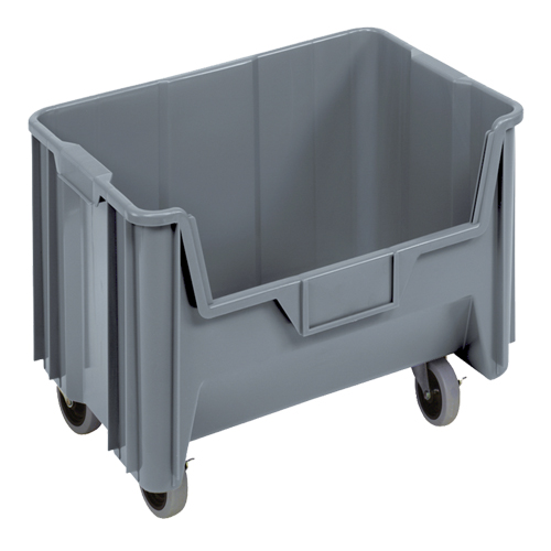 Mobile Giant Stack Container, 12-7/16" H x 19-7/8" W x 15-1/4" D, 250 lbs. Capacity, Grey Absolute Business Supply