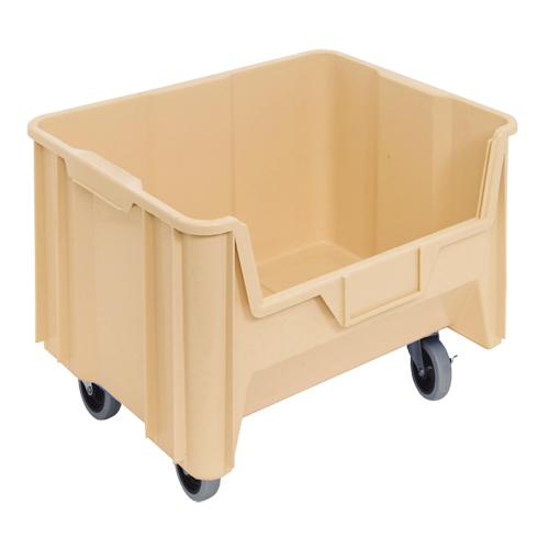 Mobile Giant Stack Container, 12-7/16" H x 19-7/8" W x 15-1/4" D, 250 lbs. Capacity, Ivory Absolute Business Supply