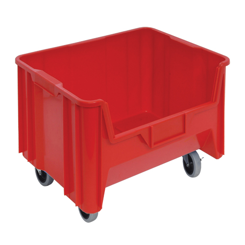 Mobile Giant Stack Container, 12-7/16" H x 19-7/8" W x 15-1/4" D, 250 lbs. Capacity, Red Absolute Business Supply