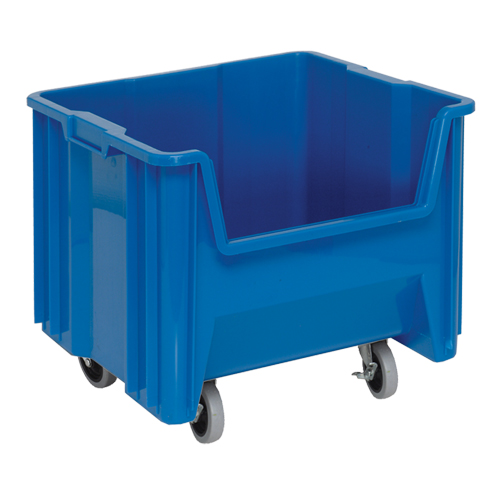 Mobile Giant Stack Container, 12-1/2" H x 16-1/2" W x 17-1/2" D, 250 lbs. Capacity, Blue Absolute Business Supply