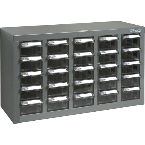 Casiers pour pi&egrave;ces KPC-600, Acier galvanis&eacute;, 25 tiroirs, 23-1/10" x 8-7/10" x 13-4/5", Gris Absolute Business Supply