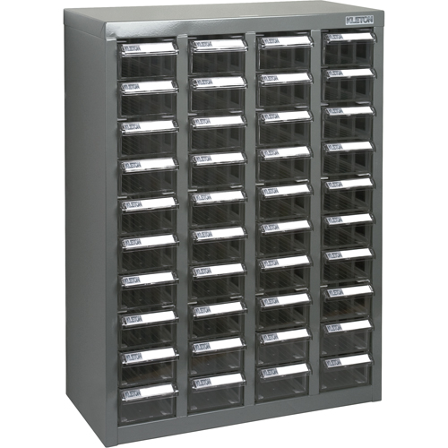 Casiers pour pi&egrave;ces KPC-600, Acier galvanis&eacute;, 40 tiroirs, 18-3/10" x 8-7/10" x 25-3/10", Gris Absolute Business Supply