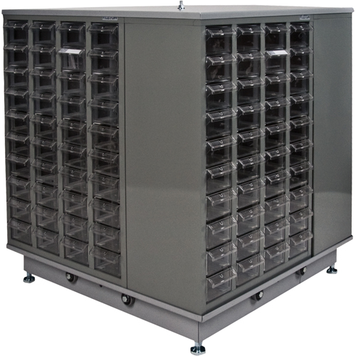 Casiers pour pi&egrave;ces KPC-600, Acier galvanis&eacute;, 40 tiroirs, 18-3/10" x 8-7/10" x 25-3/10", Gris Absolute Business Supply