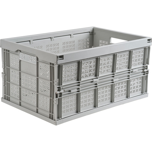 Bac repliable, 21" lo x 14" la x 10,5" h, Gris Absolute Business Supply