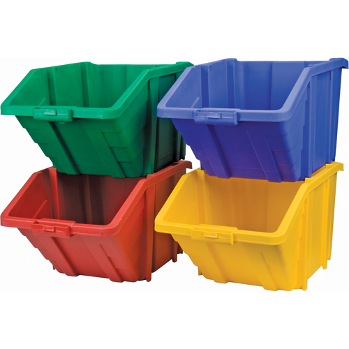 Bac g&eacute;ant en plastique, 15-1/2" la x 13" H x 25" p, Rouge, Capacit&eacute; 200 lb Absolute Business Supply