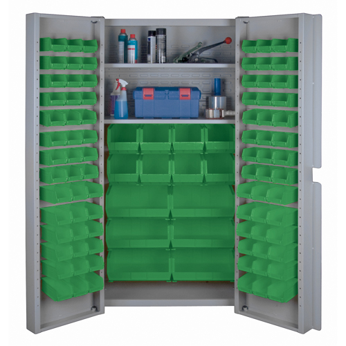Deep Door Combination Cabinets, 38" W x 24" D x 72" H, Grey Absolute Business Supply