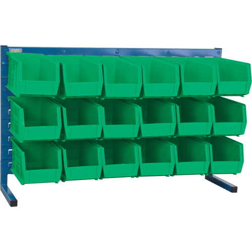 Rayonnage &agrave; persienne avec bacs, 18 bacs, 36" la x 8-1/4" p x 22" h Absolute Business Supply