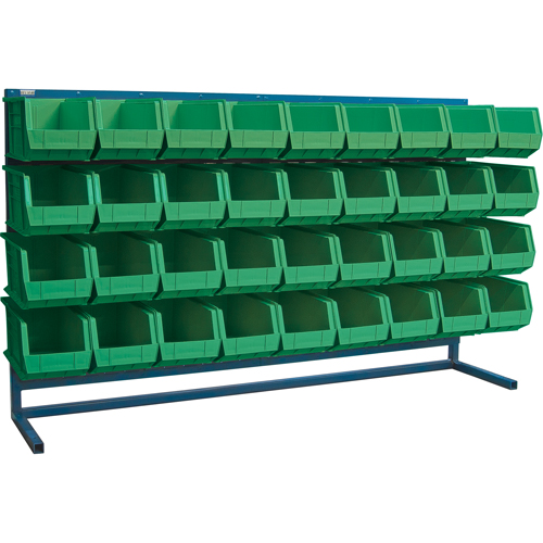 Rayonnage &agrave; persienne avec bacs, 36 bacs, 72" la x 15" p x 40" h Absolute Business Supply