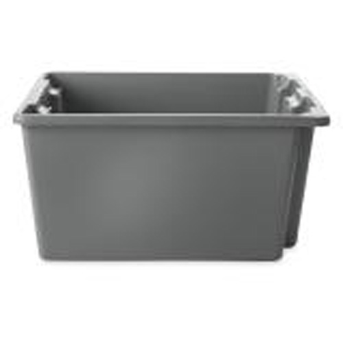 Caisse-palette empilable et emboîtable, 10" x 15,5" x 19,5", Gris Absolute Business Supply