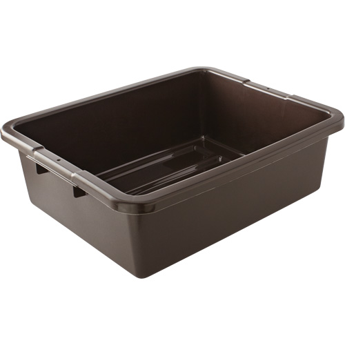 Contenant utilitaire sans compartiments, 7" ha x 21,5" p x 17" lo, Plastique, Brun Absolute Business Supply