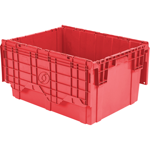 Contenants de distribution Flipak en plastique poly&eacute;thyl&egrave;ne (PE), 27,9" x 20,9" x 15,2", Rouge Absolute Business Supply