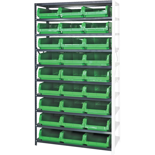 Shelving Unit with Stacking Bins, Steel, Magnum Bin, 650 lbs. Capacity, 42" W x 76" H Absolute Business Supply