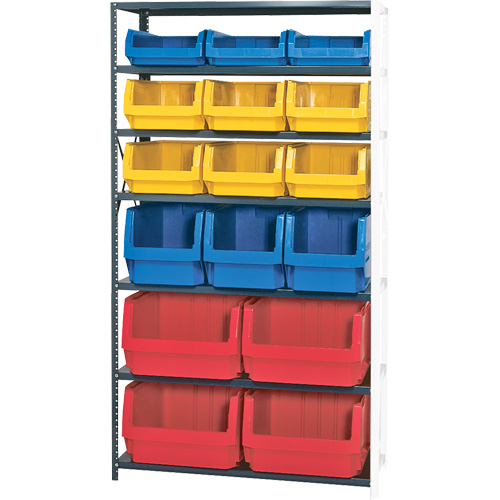 &eacute;l&eacute;ment de rayonnage avec bacs empilables, Acier, Bac Magnum, Capacit&eacute; 650 lb, 42" la x 76" h Absolute Business Supply