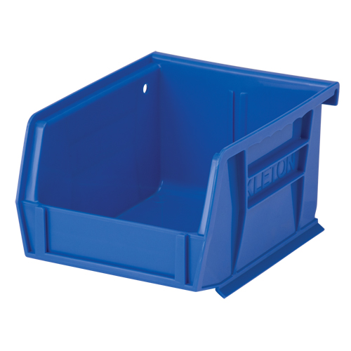 Bac empilable & &agrave; suspendre, 4-1/8" la, 3" h x 5-3/8" p, Bleu Absolute Business Supply