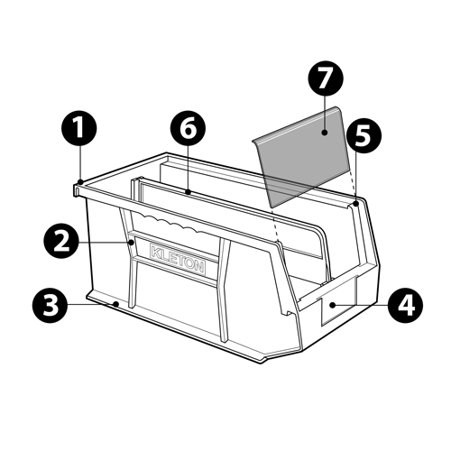 Stack & Hang Bin, 11" W x 5" H x 10-7/8" D, Black Absolute Business Supply