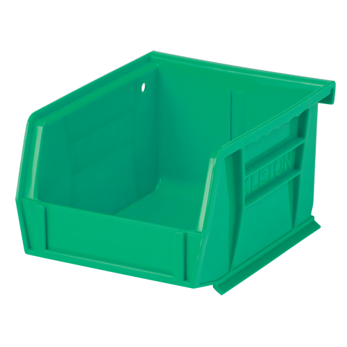 Bac empilable & &agrave; suspendre, 4-1/8" la, 3" h x 5-3/8" p, Vert Absolute Business Supply